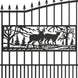 Chery Industrial 20x7 ft Steel Dual Swing Driveway Gate with Rectangular Deer Pattern