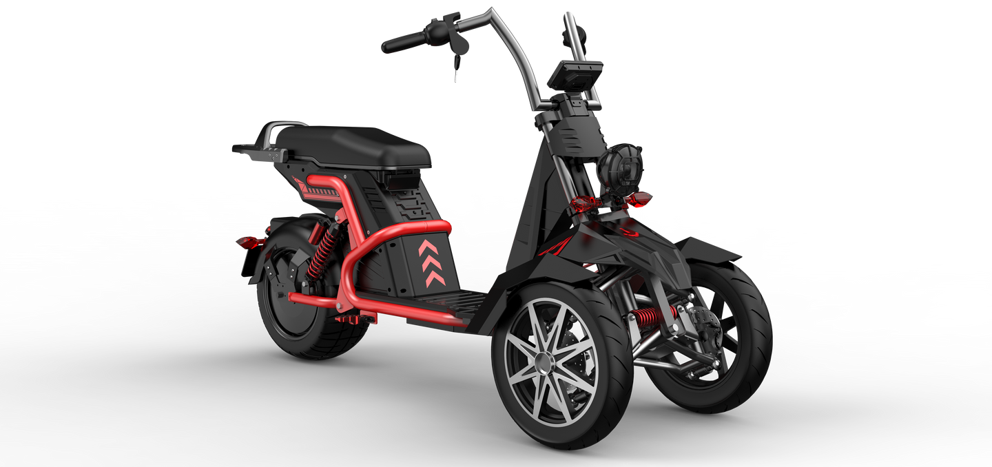 SoverSky T100 Electric Trike | 4000W 60V 50Ah - Red