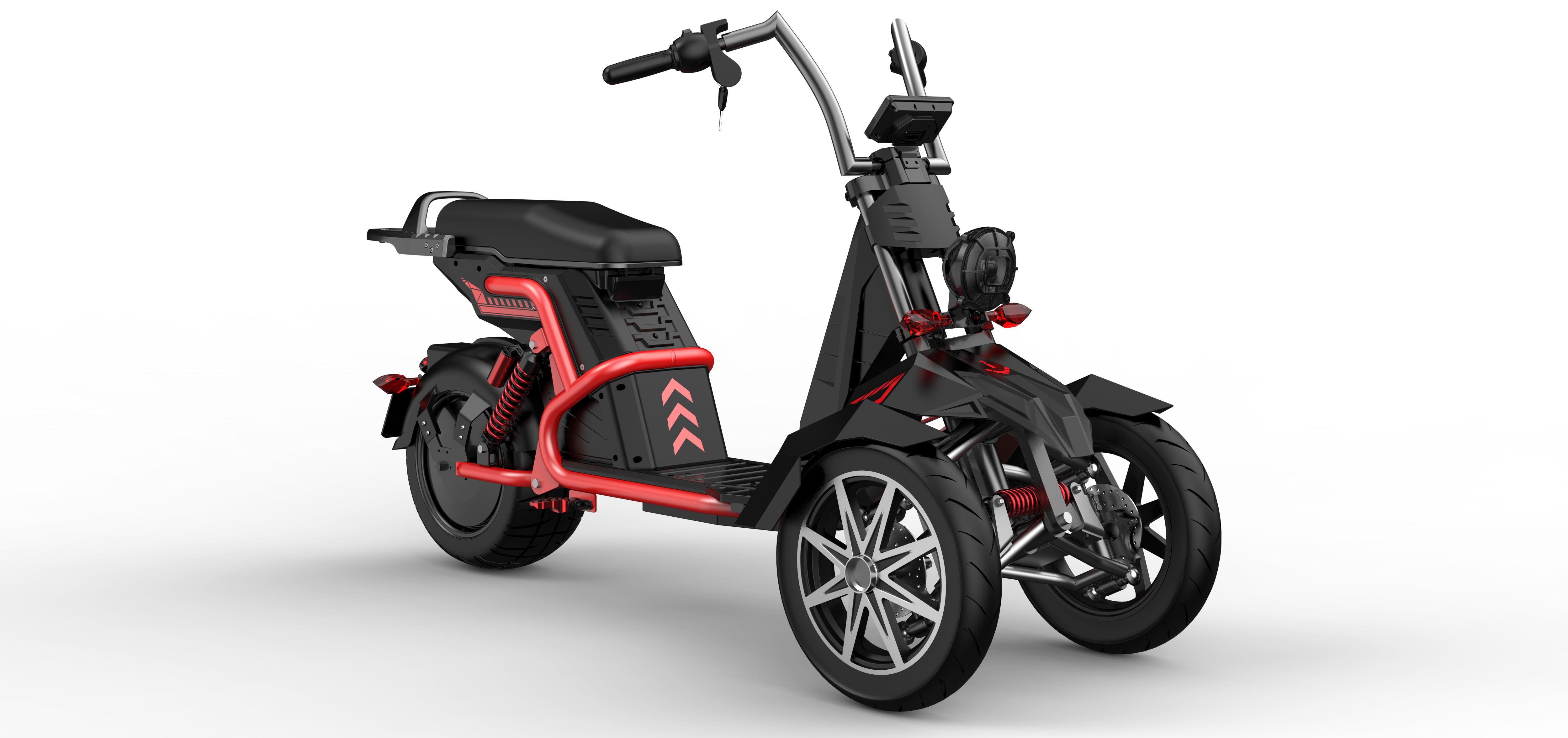SoverSky T100 Electric Trike | 4000W 60V 50Ah - Red