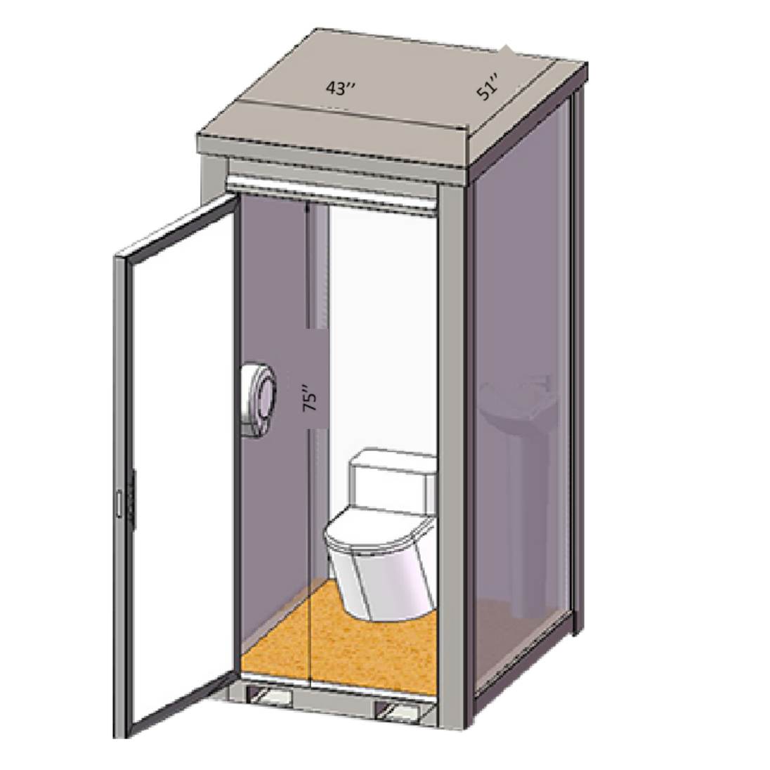 Chery Industrial Portable Restroom w/ Sink
