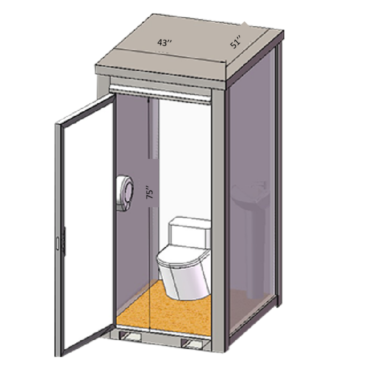 Chery Industrial Portable Restroom w/ Sink