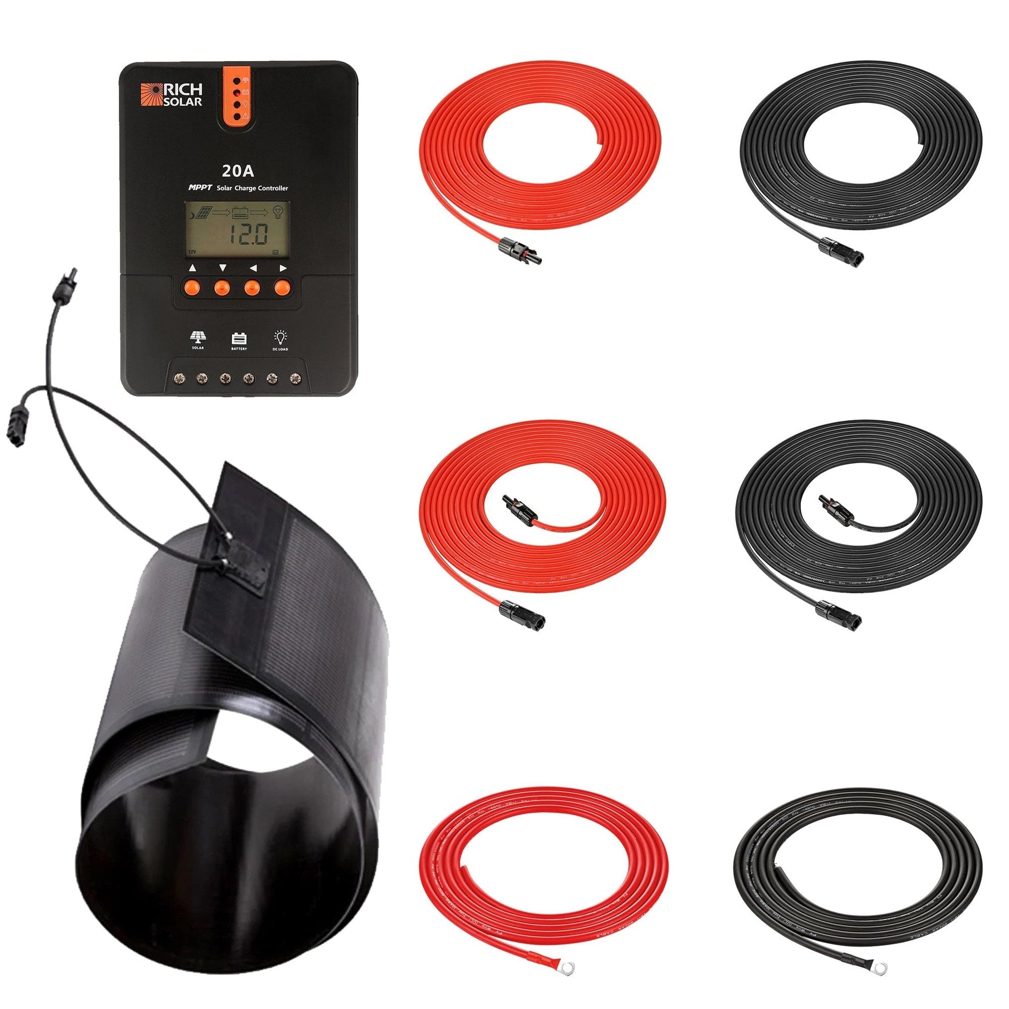 Rich Solar | Flexible Solar Kit 160 Watt 20A MPPT Controller | RS-K1602