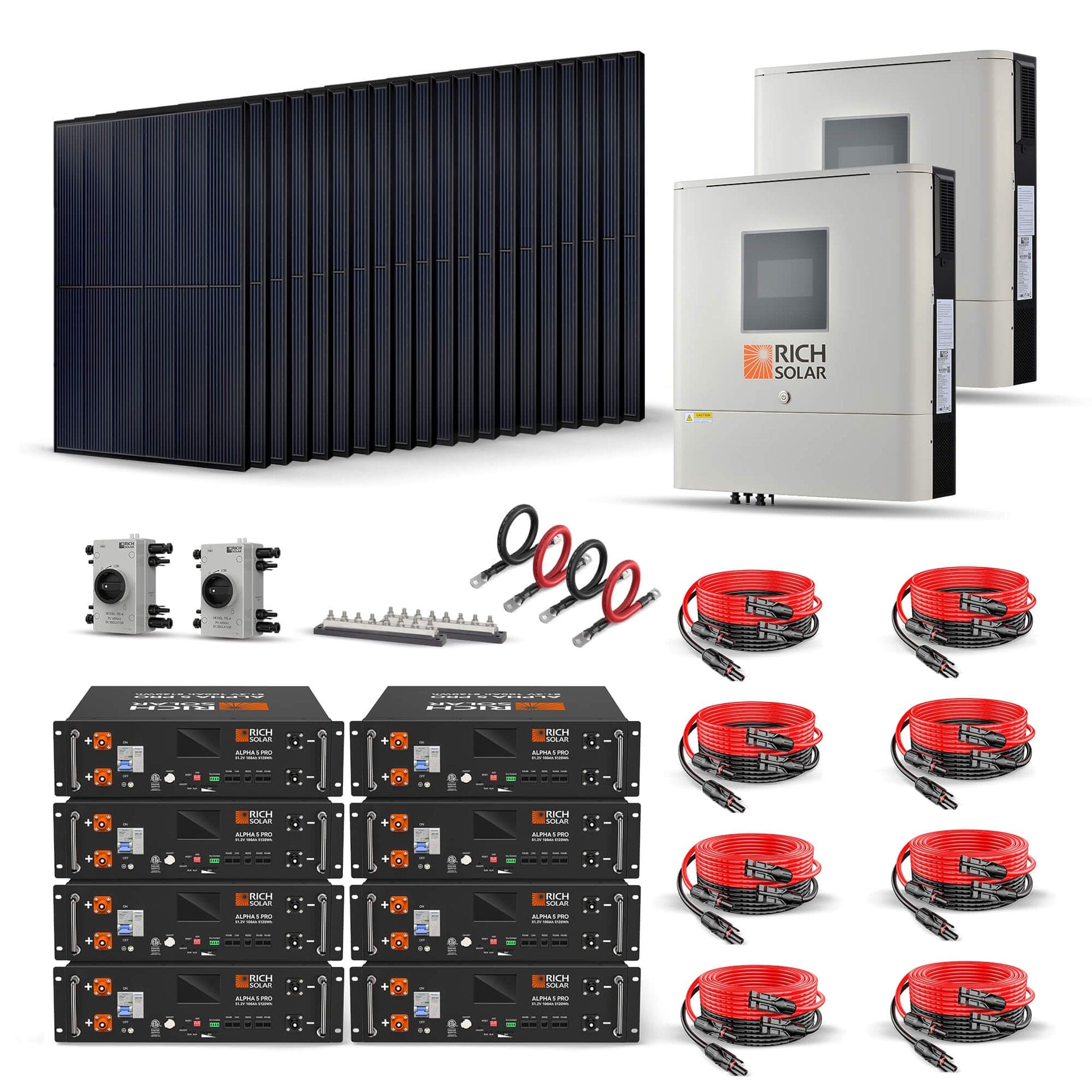 Rich Solar | Solar Kit 8000W 48V120/240VAC | RS-CBK8000