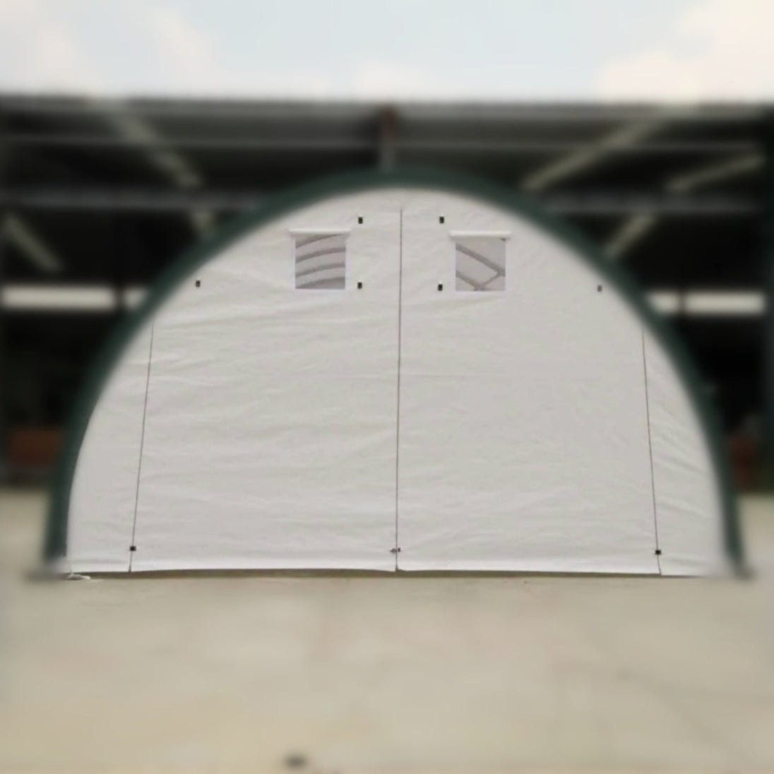 Chery Industrial Front/Rear Panel with Zipper Door for W20'xH12' Storage Shelter