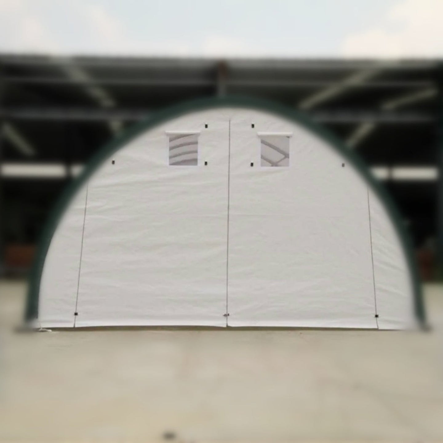 Chery Industrial Front/Rear Panel with Zipper Door for W20'xH12' Storage Shelter