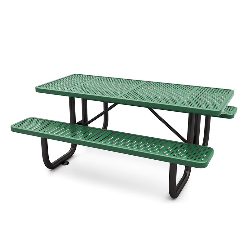 Wisdom | 6' Rectangular Picnic Table Perforated Pattern | QSSAP-21001-110