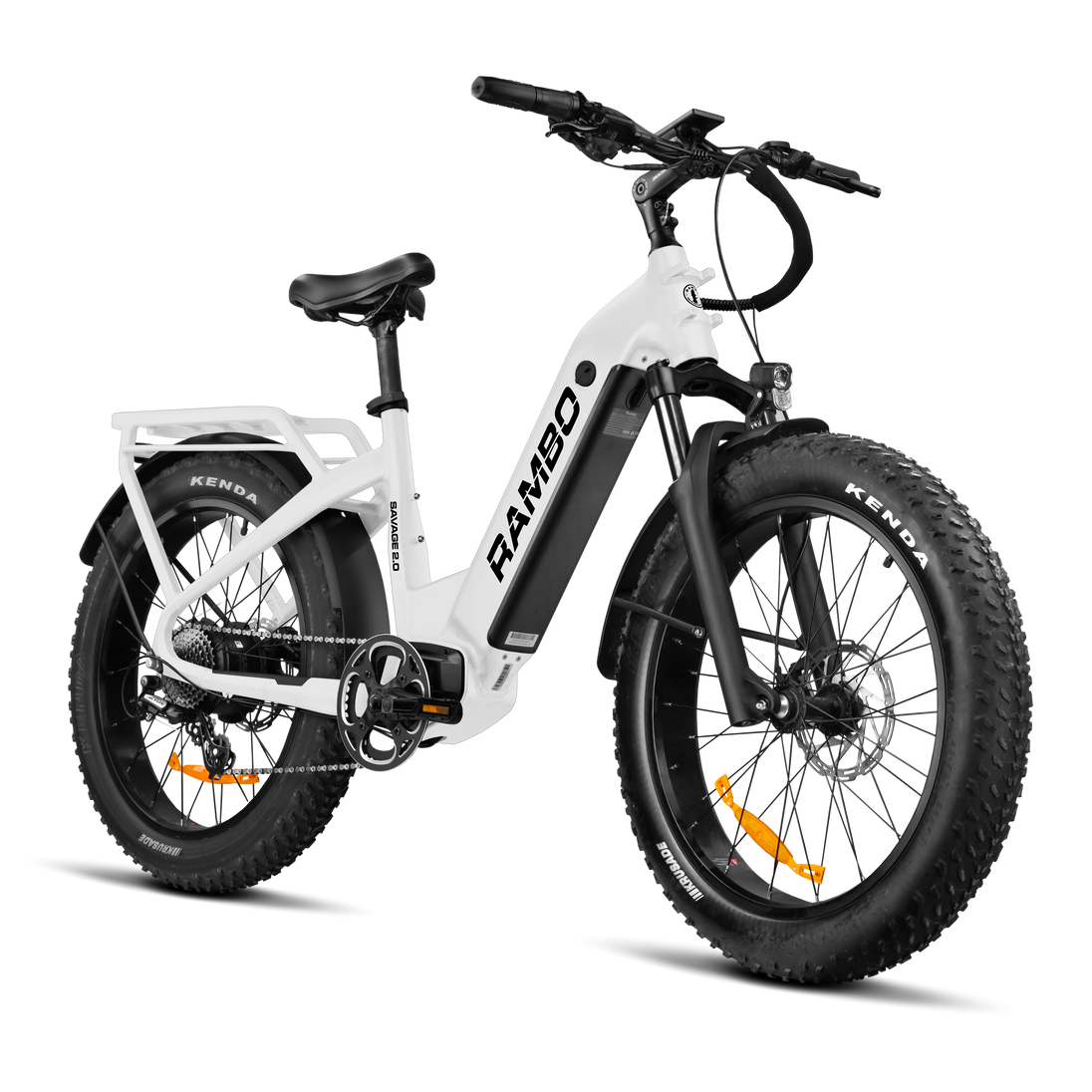 Rambo Savage 2.0 Fat Tire Electric Hunting Bike - White - 15Ah - image 2