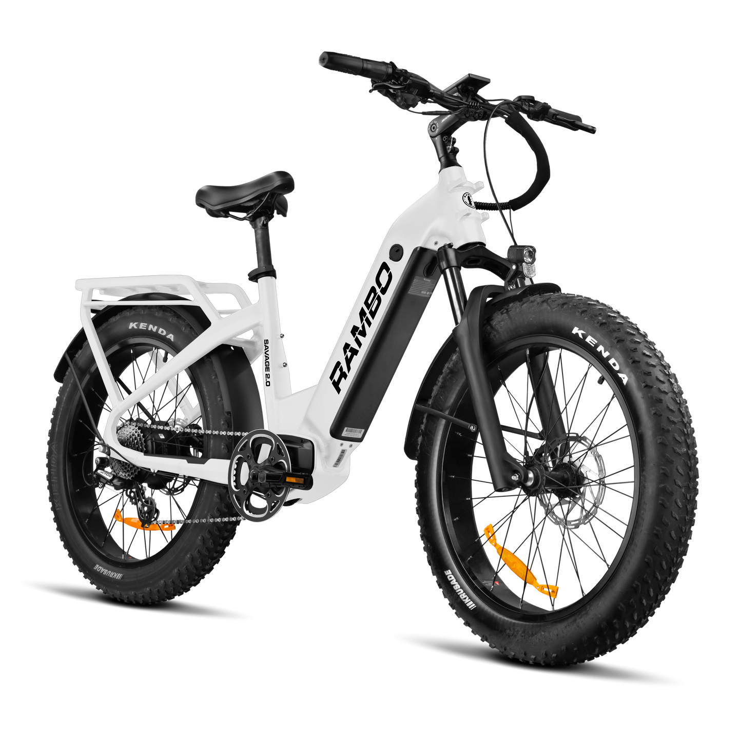 Rambo Savage 2.0 Fat Tire Electric Hunting Bike - White - 15Ah - image 2