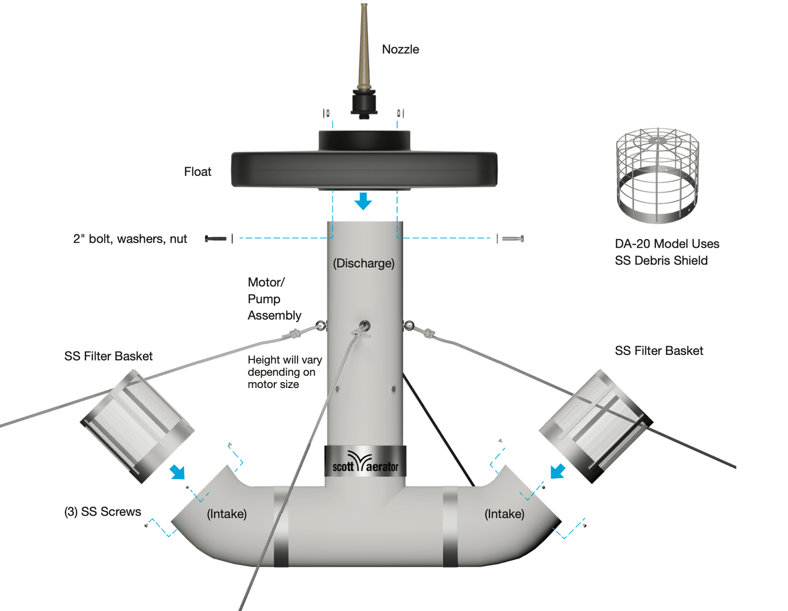 Scott Aerator Shallow Water Fountain Adapter - Thumbnail 5