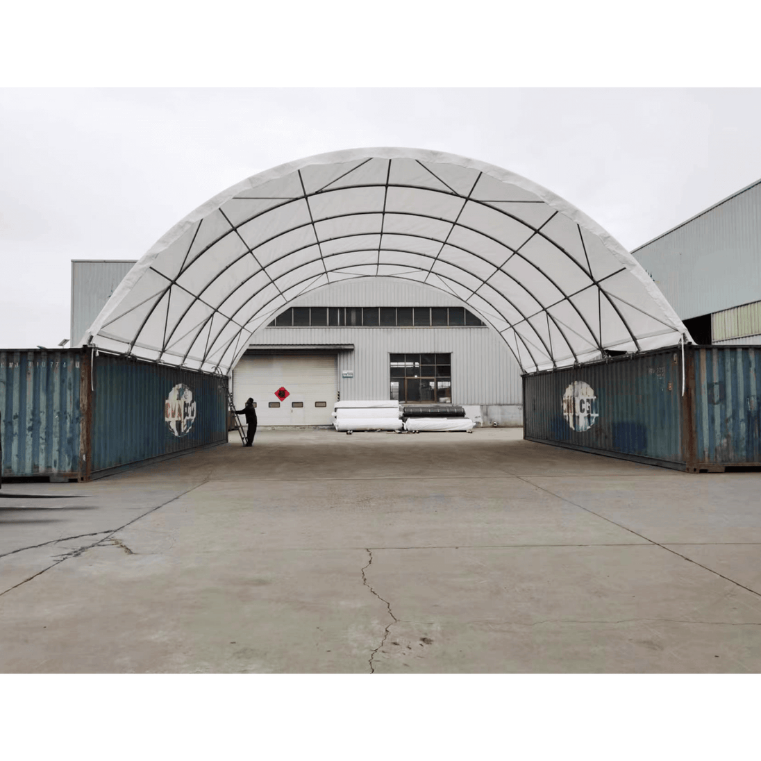 Chery Industrial 40'x40'x13' Shipping Container Canopy Shelter