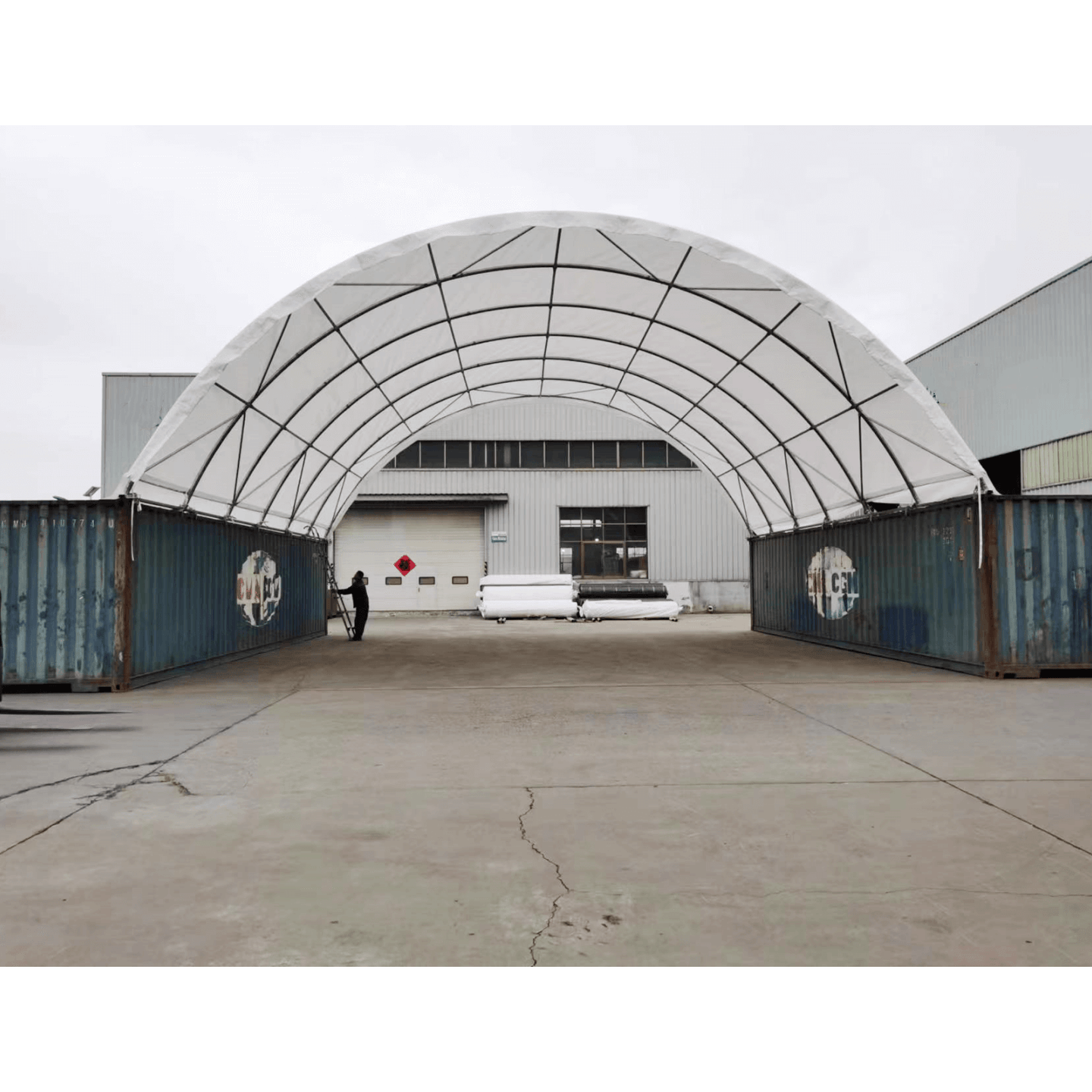 Chery Industrial 40'x40'x13' Shipping Container Canopy Shelter