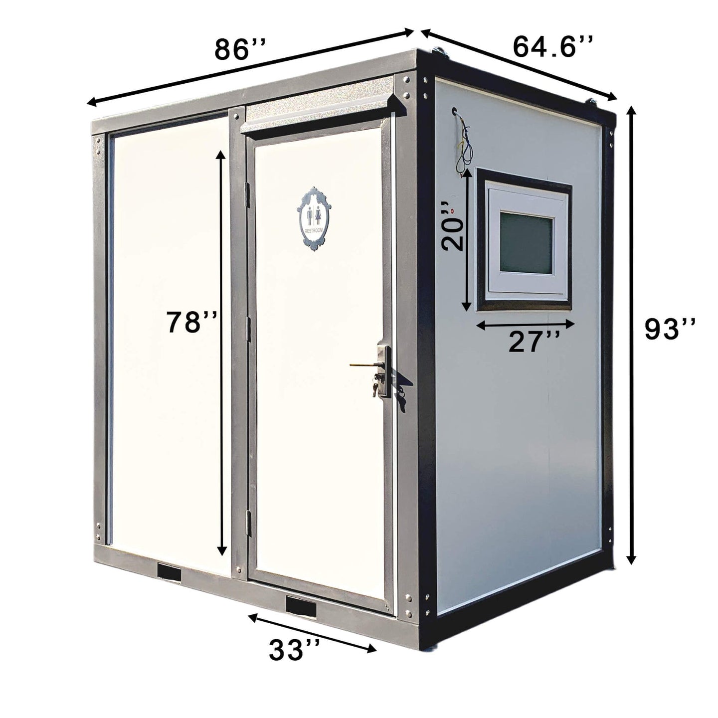 Chery Industrial Portable Toilet with Shower Curtain Style