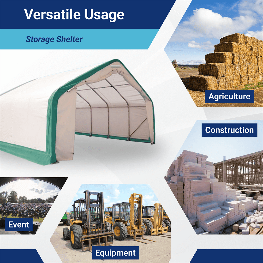 Chery Industrial W20'xL40'xH12' Single Truss Storage Shelter
