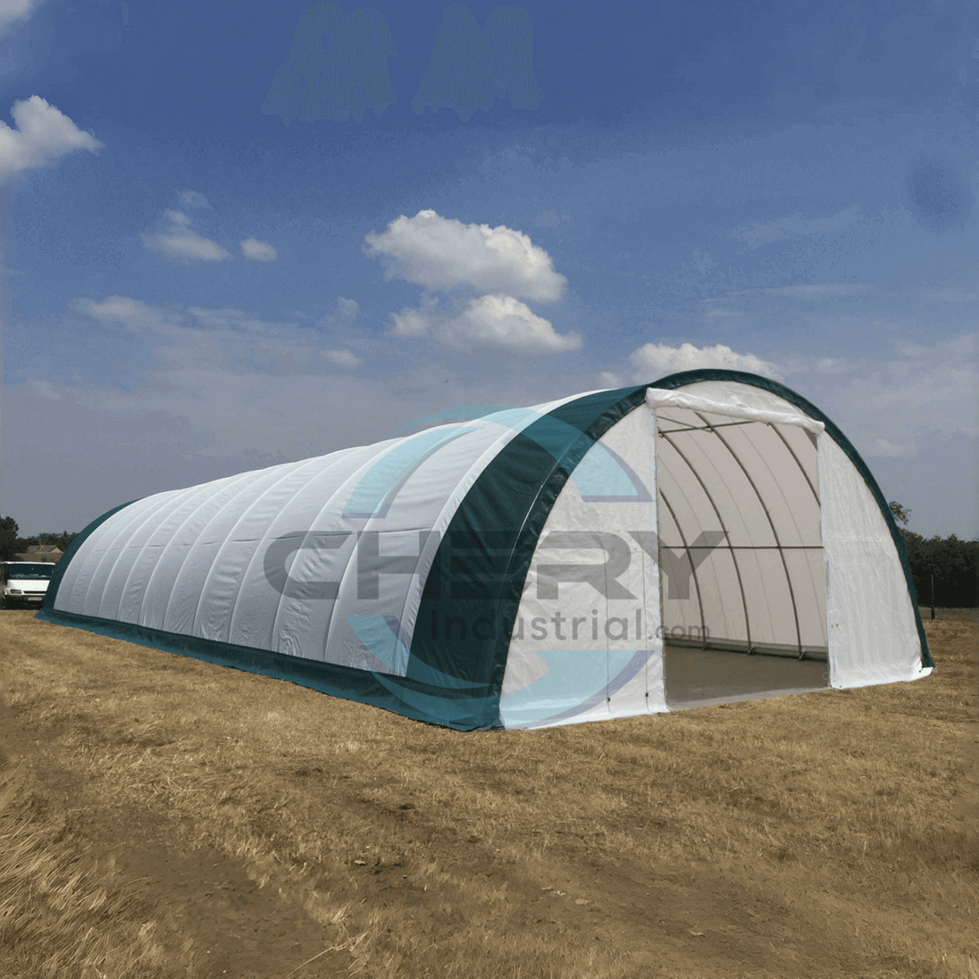 Chery Industrial W30'xL85'xH15' Single Truss Arch Storage Shelter