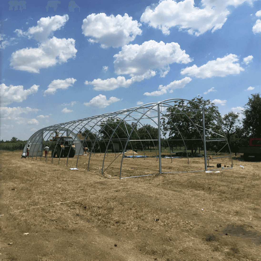 Chery Industrial W30'xL85'xH15' Single Truss Arch Storage Shelter