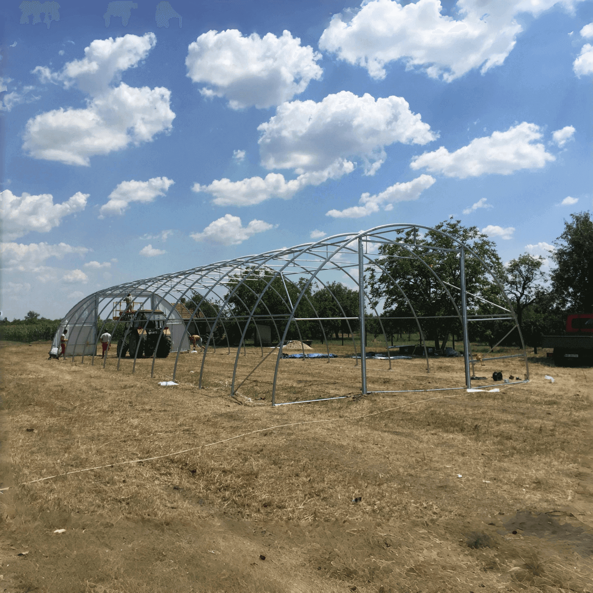Chery Industrial W30'xL85'xH15' Single Truss Arch Storage Shelter