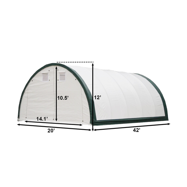 Chery Industrial W20'xL42'xH12' Single Truss Arch Storage Shelter