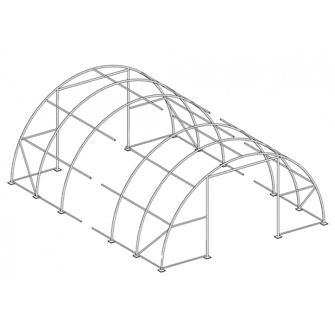 Chery Industrial W30'xL65'xH15' Single Truss Arch Storage Shelter