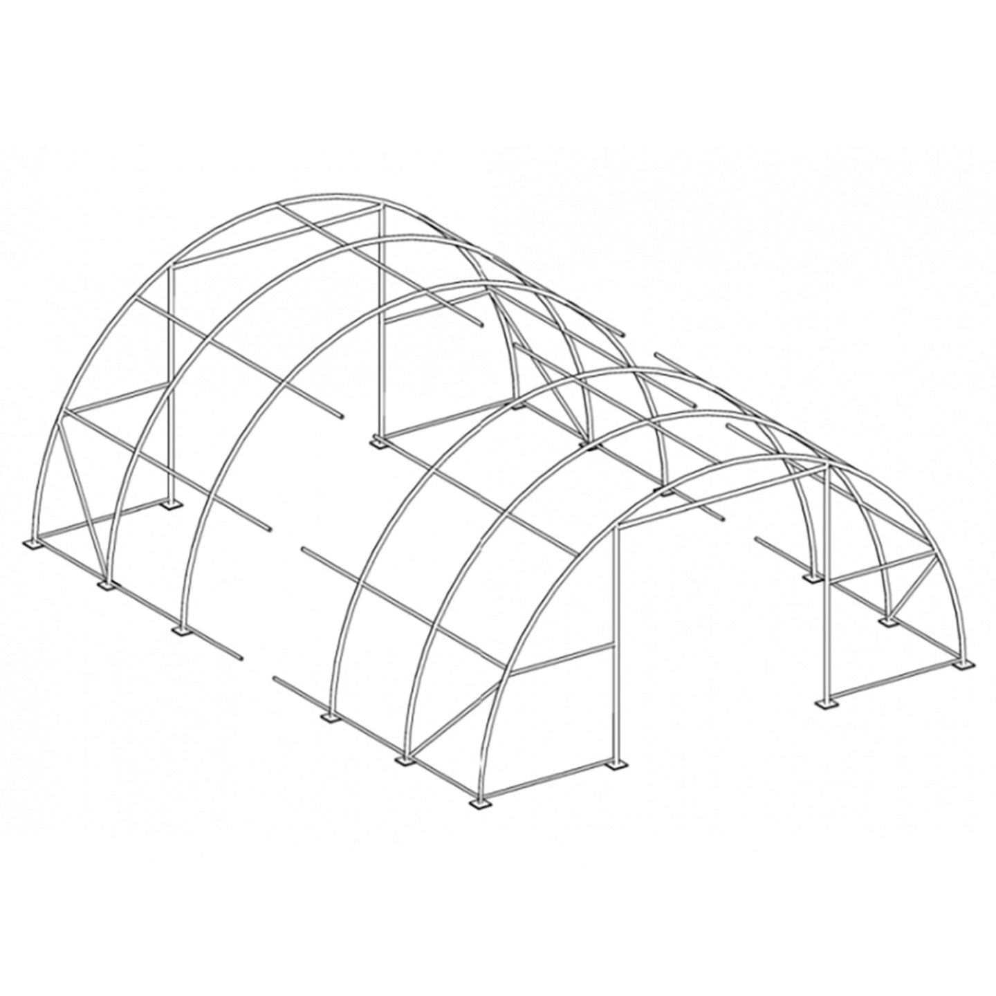 Chery Industrial W30'xL65'xH15' Single Truss Arch Storage Shelter