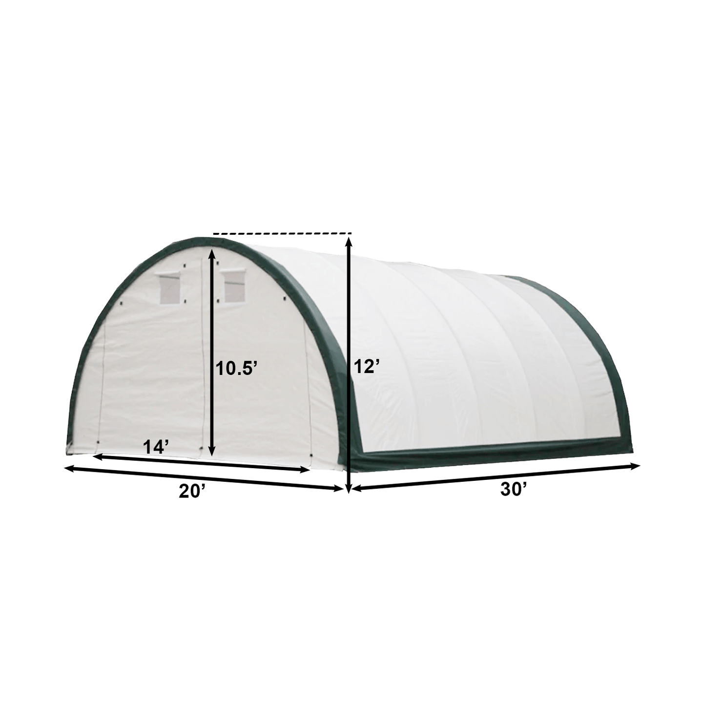 Chery Industrial W20'xL30'xH12' Single Truss Arch Storage Shelter