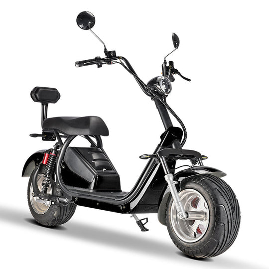 SoverSky SL2.0 Fat Tire Chopper Scooter | 2000W 60V 20Ah - Black