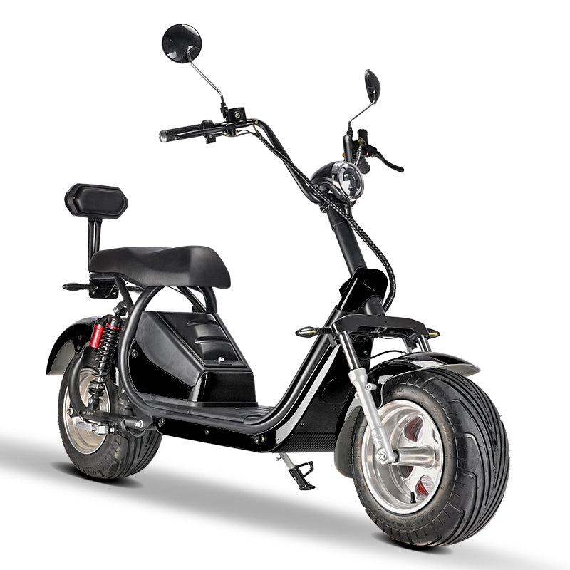 SoverSky SL2.0 Fat Tire Chopper Scooter | 2000W 60V 20Ah - Black