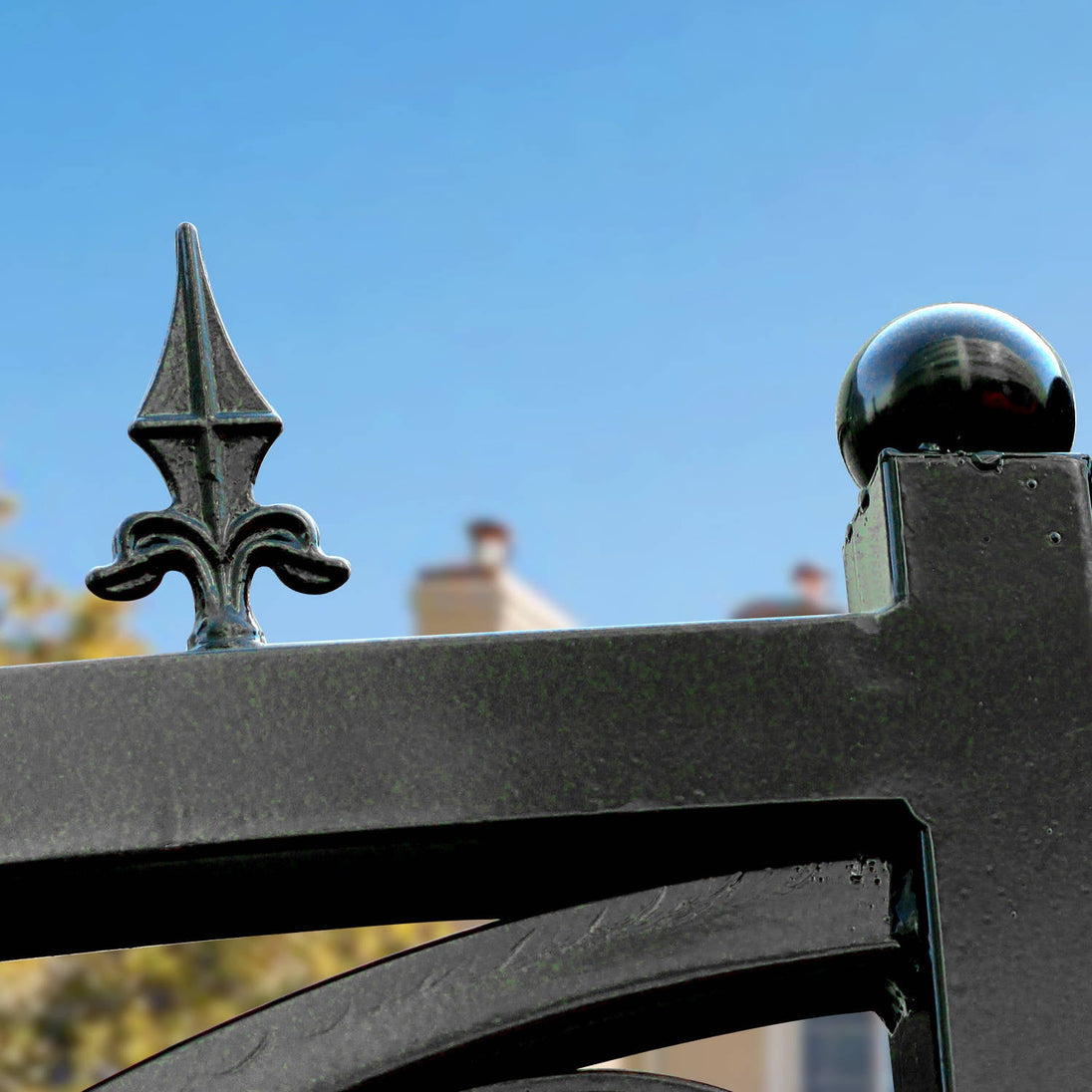 Chery Industrial 14x8 ft Steel Dual Swing Driveway Gate-European Style