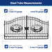 Chery Industrial 14x8 ft Steel Dual Swing Driveway Gate