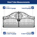 Chery Industrial 14x8 ft Steel Dual Swing Driveway Gate-European Style