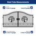 Chery Industrial 14x8 ft Steel Dual Swing Driveway Gate with Wider Goalposts