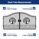 Chery Industrial 14x8 ft Steel Dual Swing Driveway Gate with Wider Goalposts