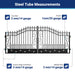 Chery Industrial 16x8 ft Dual Swing Driveway Gate with Star Pattern