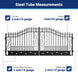 Chery Industrial 16x8 ft Dual Swing Driveway Gate with Star Pattern