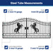 Chery Industrial 16x8 ft Steel Dual Swing Driveway Gate with Horse Pattern