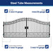 Chery Industrial 16x8 ft Steel Dual Swing Driveway Gate