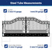 Chery Industrial 18x8 ft Steel Dual Swing Driveway Gate