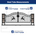 Chery Industrial 20x8 ft Dual Swing Driveway Gate with Ornamental Posts