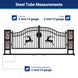 Chery Industrial 20x8 ft Dual Swing Driveway Gate with Ornamental Posts