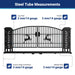Chery Industrial 20x8 ft Dual Swing Driveway Gate with Ornamental Posts