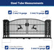 Chery Industrial 20x8 ft Dual Swing Driveway Gate with Ornamental Posts
