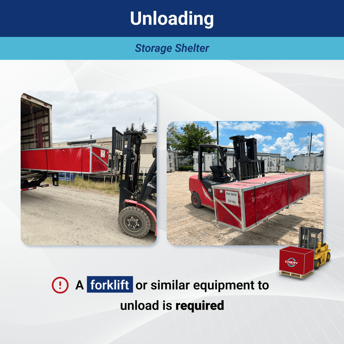 Chery Industrial W40'xL80'xH21' Double Truss Storage Shelter, 10' Truss Spacing