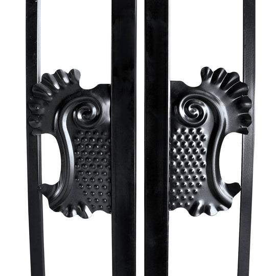 Chery Industrial 20x8 ft Steel Dual Swing Driveway Gate with Wider Goalposts