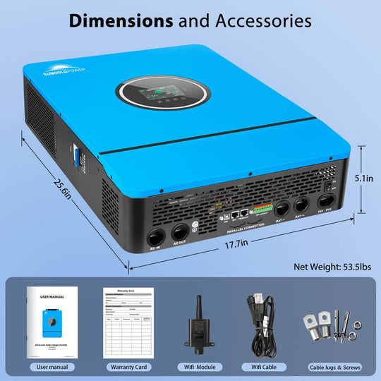 SunGold Power | 20KW 48V Split Phase Solar Inverter(2 Units Parallel) | SPH10048Px2