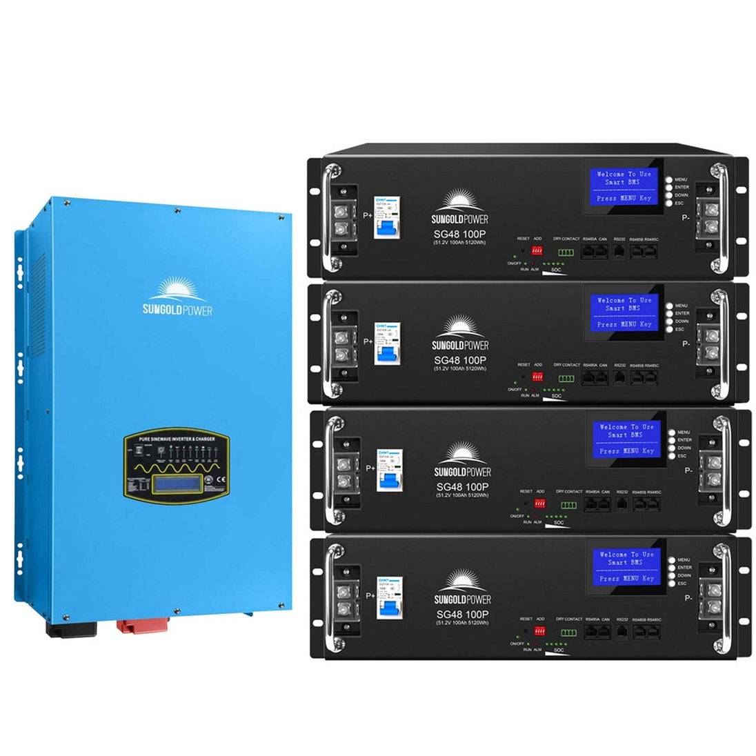SUNGOLDPOWER | 12000W/ 15000W/ 18000W 48V Split Phase Pure Sine Wave Inverter Charger | LFPV18K48V240VSP | LFPV18K48V240VSP / Only Inverter