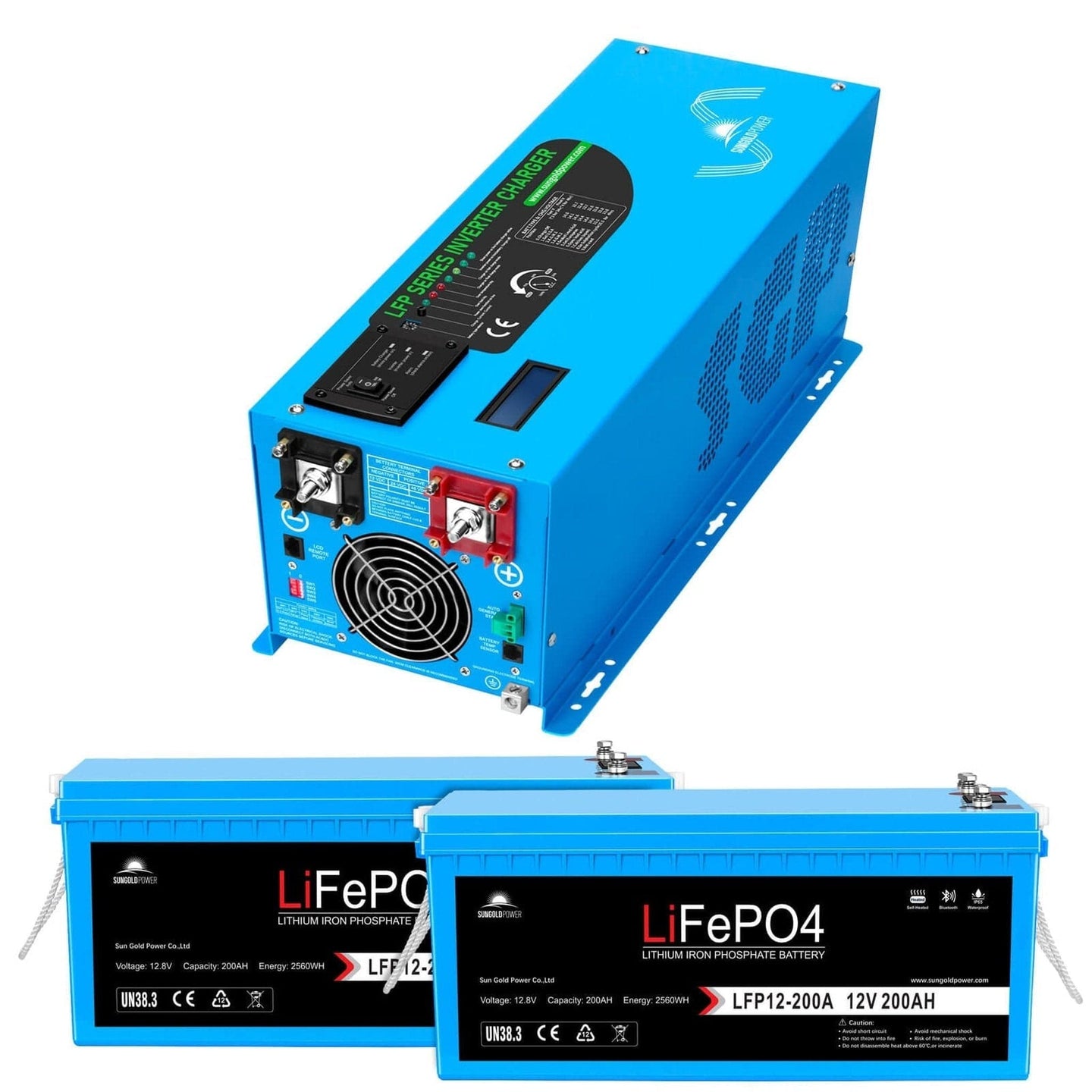 SUNGOLD POWER | 3000W DC 12V Pure Sine Wave Inverter With Charger | LFP3K12V120VSG