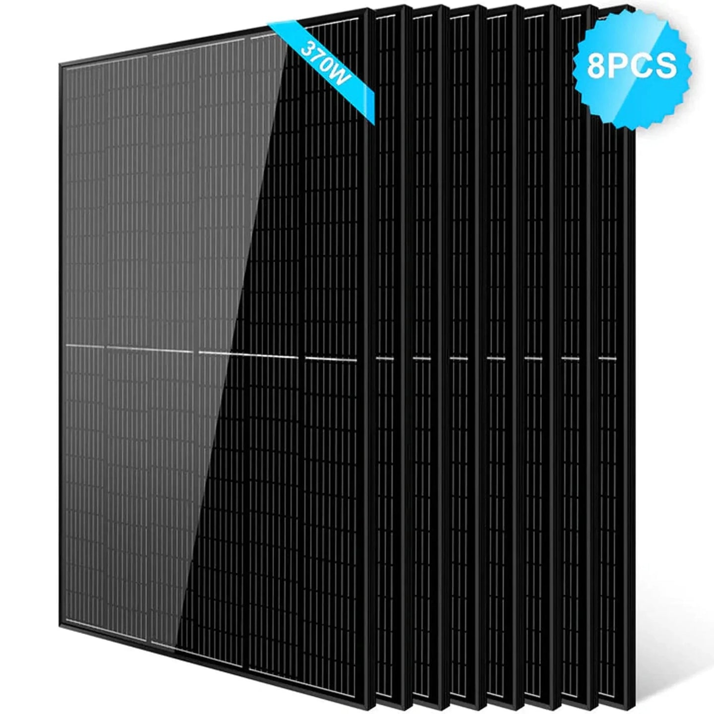 SunGold Power | 370W Mono Black PERC Solar Panel UL 61730 | SG370WMx4 | 4pcs