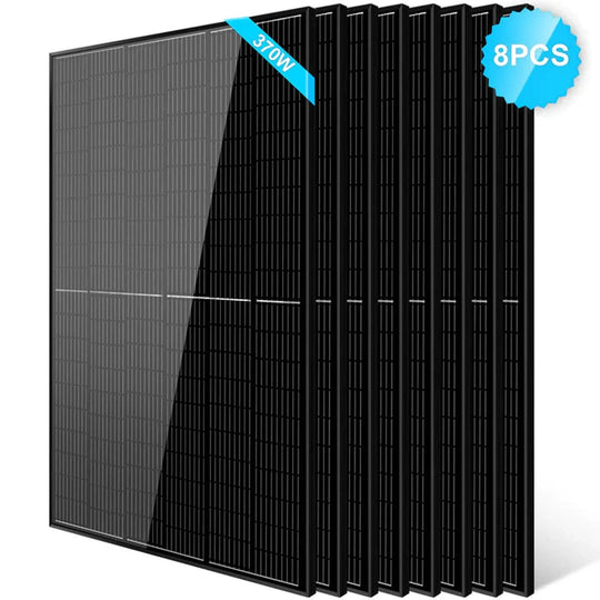 SunGold Power | 370W Mono Black PERC Solar Panel UL 61730 | SG370WMx4 | 4pcs