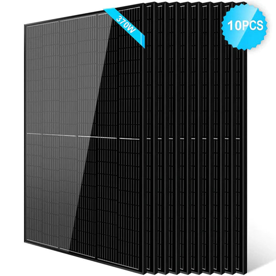 SunGold Power | 370W Mono Black PERC Solar Panel UL 61730 | SG370WMx4 | 4pcs