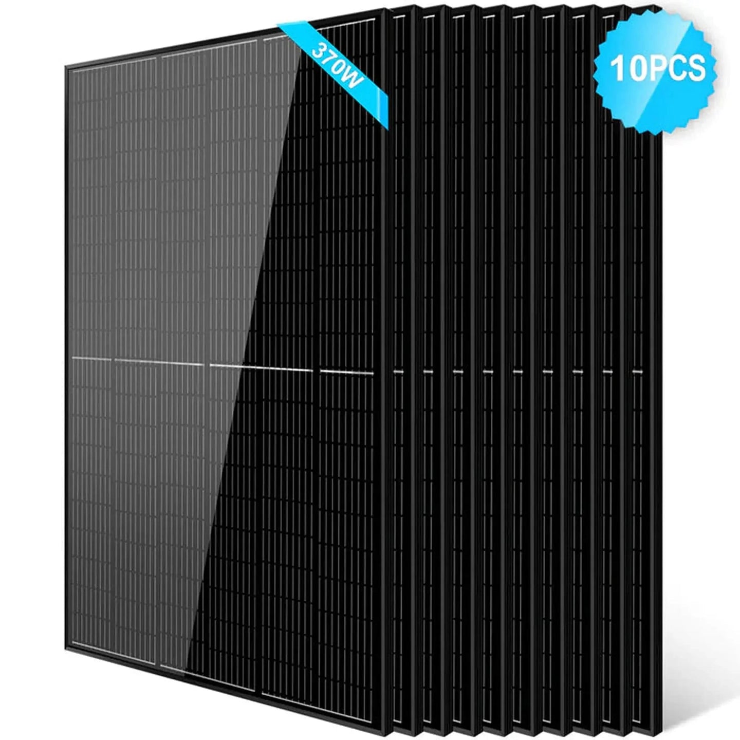 SunGold Power | 370W Mono Black PERC Solar Panel UL 61730 | SG370WMx12 | 12pcs