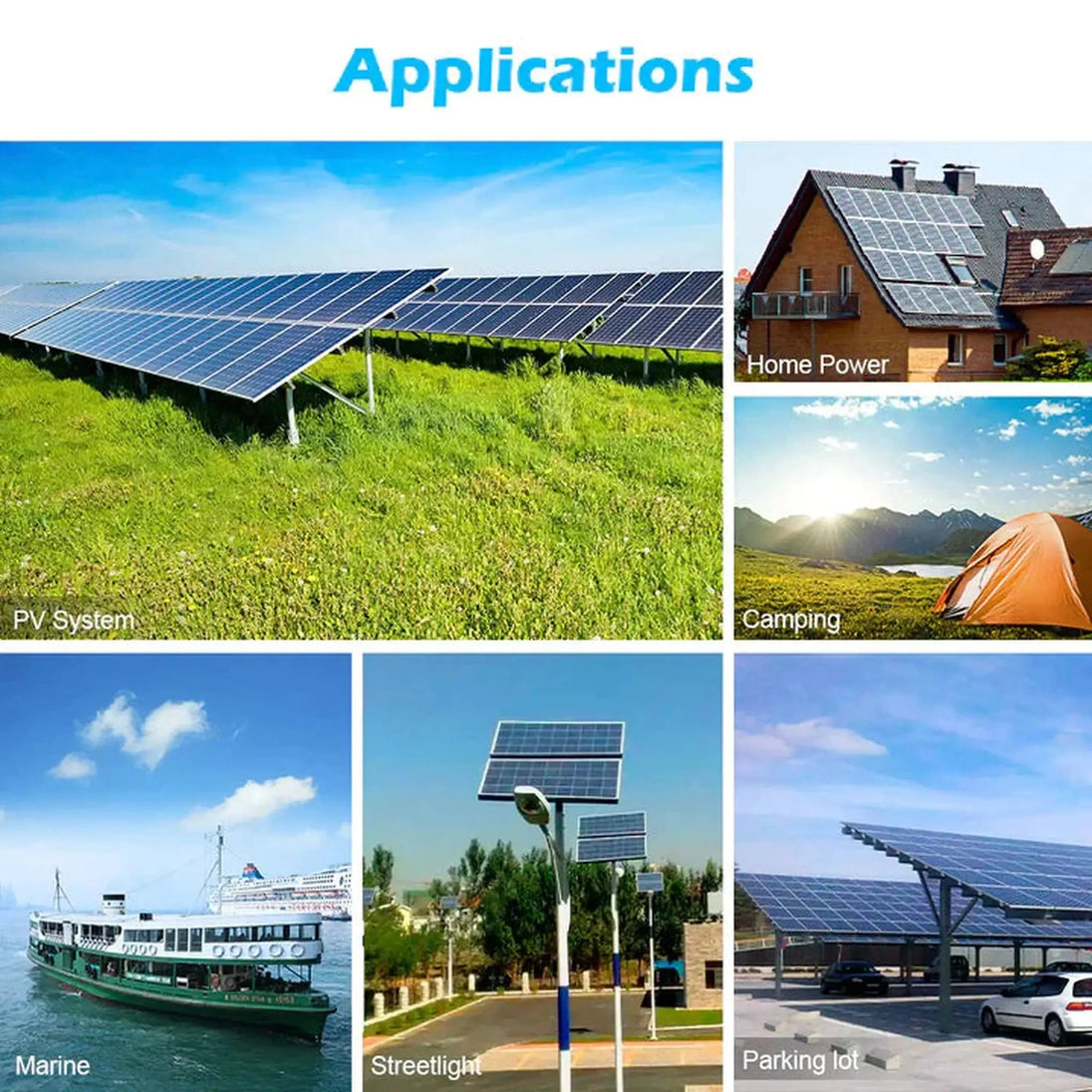 SunGold Power | 370W Mono Black PERC Solar Panel UL 61730 | SG370WMx14 | 14pcs